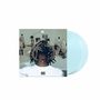 Ein Rechteck mit "Parental Advisory" Text. Sicht von hinten auf eine Person mit geflochtenem Haar in einem Laborraum., 2 LPs