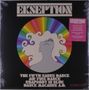 Text: "EKSEPTION", "THE FIFTH, SABRE DANCE", "AIR", "FIRE DANCE", "RHAPSODY IN BLUE", "DANCE MACABRE A.O." Illustration: Frau in Regenbogen., LP
