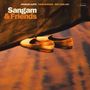 "Sangam & Friends" und "Charles Lloyd, Zakir Hussain, Eric Harland" in heller Schrift; gelbe Schuhe auf dunklem Boden., CD