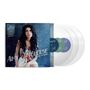 "Amy Winehouse Back to Black" steht groß. Eine Frau mit langen, dunklen Haaren sitzt und schaut nachdenklich., 3 LPs