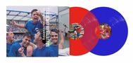 "robbie williams sing when you're winning" in weiß auf einem Cover. Zwei bunte Schallplatten, eine rote, eine blaue., 2 LPs