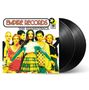 "Empire Records: The Soundtrack". Gruppe junger Leute in bunter Kleidung, zwei Schallplatten rechts., 2 LPs
