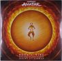 "Avatar: The Last Airbender", Buch 3: Feuer. Figur im Lotussitz vor feurigem Hintergrund in einem Kreis., 3 LPs