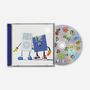 Eine Illustration zeigt eine Diskette und einen MP3-Player mit Armen und Beinen, daneben eine CD mit bunten Cartoon-Figuren., CD
