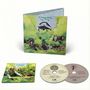"Dr. Strangely Strange Heavy Petting." CD-Hüllen und zwei CDs mit Illustrationen von Gesichtern in Bäumen und einem Haus., 2 CDs