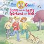 "Meine Freundin Conni: Conni und der beste Spürhund der Welt." Kinder mit Hund in parkähnlicher Umgebung., CD