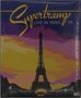 "Supertramp Live in Paris '79" in gelber Schrift. Silhouette des Eiffelturms vor farbigem Himmel, lila und orange Töne., DVD