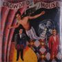"Crowded House" steht oben. Illustration: Ein Engel mit Flügeln, zwei Männer und ein Ventilator vor buntem Hintergrund., LP
