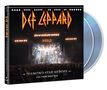 "DEF LEPPARD", "DIAMOND STAR HEROES", "LIVE FROM SHEFFIELD". Eine Bühne mit Band und Lichtern, Publikum im Vordergrund., 2 CDs
