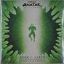Texte: "BOOK 2: EARTH", "MUSIC FROM THE ANIMATED SERIES", "JEREMY ZUCKERMAN". Illustration: Silhouette einer Person, grüne Kristalle., 2 LPs