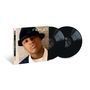„Ne-Yo“ steht rechts oben. Ein Mann mit Hut auf dem Albumcover, zwei schwarze Schallplatten daneben., 2 LPs