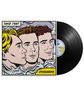 "TAKE THAT" oben, "DREAMERS" unten. Pop-Art-Stil-Illustration von drei Gesichtern. Schallplatte daneben., LP