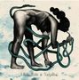 "Lili Refrain - Nagaite." Eine surrealistische Illustration einer Figur mit Schlangen umwickelt., LP