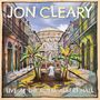 „Jon Cleary Live at the Royal Albert Hall.“ Eine bunte Illustration zeigt eine Straße mit einem Pianisten zwischen Palmen., CD