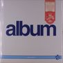 "album" in blauer Schrift; rechts oben rotes Etikett; unten "public image ltd" und kleines "PiL"-Logo., LP