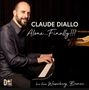 "CLAUDE DIALLO Alone...Finally!!! live from Weserburg, Bremen." Ein Mann spielt lächelnd am Klavier. Links unten Logo., CD