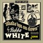"1930-1940", "Shake 'em on down by Bukka White", "JAX Best Beer in Town", "Electrically Recorded", "Jasmine".  
Illustration mit Musikern und Tänzern.