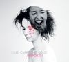 „Julie Campiche Solo Unspoken“: Zwei überlagerte weibliche Gesichter, eins ruhig, eins lachend, mit pinken Illustrationen., LP