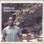 Text: "Oddisee Rock Creek Park". Ein Mann steht in einem Wald, trägt ein blaues Hemd und hinter ihm fließt ein Bach.