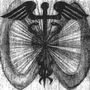 Eine schwarz-weiße Illustration zeigt einen stilisierten Schmetterling kombiniert mit einem Caduceus, einem medizinischen Symbol., CD