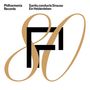„Philharmonia Records. Santtu conducts Strauss: Ein Heldenleben.“ Elegantes Logo mit verschlungenen Buchstaben.