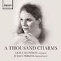 "A Thousand Charms"; Grace Davidson, Sopran; Julian Perkins, Cembalo. Zeichnung einer nachdenklichen Frau mit Hand am Kinn., CD