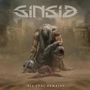 "Sinsid" und "All That Remains". Krieger kniet in Ruinen, hält Schild und Helm, düstere Atmosphäre., CD