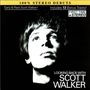 "100% STEREO DEBUTS. Early & Rare Scott Walker! Includes 13 Bonus Tracks! FIRST TIME IN STEREO. LOOKING BACK WITH SCOTT WALKER." Ein Gesicht schaut nach oben, schwarz-weiß.