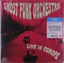 "Ghost Funk Orchestra", "Live in Europe". Im Hintergrund eine rot gefärbte Kanalszene mit Booten., LP