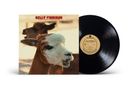 Text oben: "KELLY FINNIGAN B-SIDES, SINGLES & FORGOTTEN GEMS". Eine Schallplatte vor einem Lama., LP