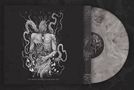Auf schwarzem Hintergrund eine weiße, abstrakte Kreatur mit vielen Tentakeln, "BLUT AUS NORD" und "THE WORK WHICH TRANSFORMS GOD". Links ist ein Schallplattencover, rechts die zugehörige marmorierte Schallplatte., LP