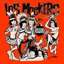 „LOS MOCKERS“ und „REWIND“ in einer Illustration mit Figuren in indianischen Kostümen auf rotem Hintergrund., LP