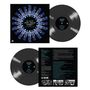 "Te Deum. James Taylor Quartet featuring Benedictine Chapel Choir" steht in der Mitte eines abstrakten, bunten Designs., LP