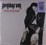 "Pentagram High Voltage Live at Spotsylvania '78." Schwarz-weiße Illustration eines Mannes in Lederjacke., LP