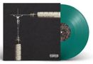 Text: "DISCARD AFTER USE" und "Parental Advisory Explicit Content". Illustration: Spritzen formen ein Kreuz. Grüne Schallplatte., LP
