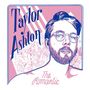 Text: "Taylor Ashton" und "The Romantic". Illustration eines Mannes mit Brille, Bart, vor einem rosa-blauen Hintergrund., CD