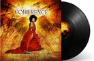 "COHERENCE" und "CINDY BLACKMAN SANTANA" stehen auf einem Albumcover mit Frau in rotem Kleid vor Trommeln auf orangenem Hintergrund.