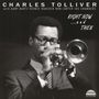 "CHARLES TOLLIVER RIGHT NOW ....and THEN" über einem Mann mit Brille, der Trompete spielt, in einem klassischen Portrait., CD