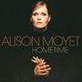 „ALISON MOYET HOMETIME“ in Großbuchstaben. Eine Frau sieht direkt nach vorne, die Hände sind gefaltet., LP