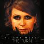 ALISON MOYET: THE TURN. Nahaufnahme einer Frau mit dramatischem Make-up und dunklem Hintergrund., LP