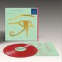 "THE ALAN PARSONS PROJECT - EYE IN THE SKY" steht über einem goldenen Auge. Die Schallplatte ist rot., LP