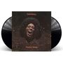 Text: "Funkadelic" oben, "Maggot Brain" unten. Gesicht einer schreienden Person in der Erde. Zwei Vinyl-Schallplatten., 2 LPs