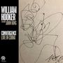 Links Text: "WILLIAM HOOKER FEATURING JOHN KING CONVERGENCE LIVE IN CHINA". Rechts abstrakte schwarze Linien auf beige., CD