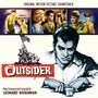Text: "Original Motion Picture Soundtrack", "The Outsider", "Music Composed and Conducted by Leonard Rosenman". Illustration zeigt einen ernsten Mann., CD