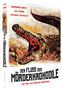 Text: "Barbara Bach, Mel Ferrer, Richard Johnson. Der Fluss der Mörderkrokodile. Ein Film von Sergio Martino." Illustration eines riesigen Krokodils mit offenem Maul.