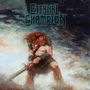 "Eternal Champion, Friend of War" in gotischer Schrift, Krieger mit Schwert in stürmischer Szene., CD