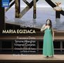 Titel "Respighi: Maria Egiziaca". Namen: Francesca Dotto, Simone Alberghini, Vincenzo Costanzo. Eine Frau in einem grünen Kleid., CD