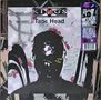 "KING'S, Tape Head". Illustration eines abstrakten Kopfes vor einem technischen, farbigen Hintergrund., LP