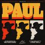 Oben: "BOOK OF PAUL", darunter drei Cowboy-Typen in Rot, Gelb, Schwarz. Unten Liedtitel und "Paul Cauthen"., CD
