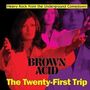 "Heavy Rock from the Underground Comedown", "BROWN ACID", "The Twenty-First Trip". Frau in Robe, psychedelische Farben.